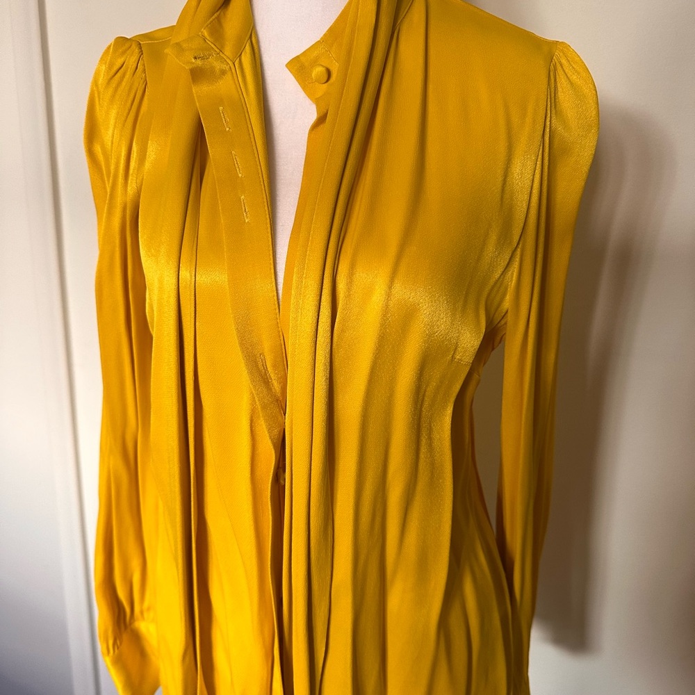 Silk Yellow Women's Top